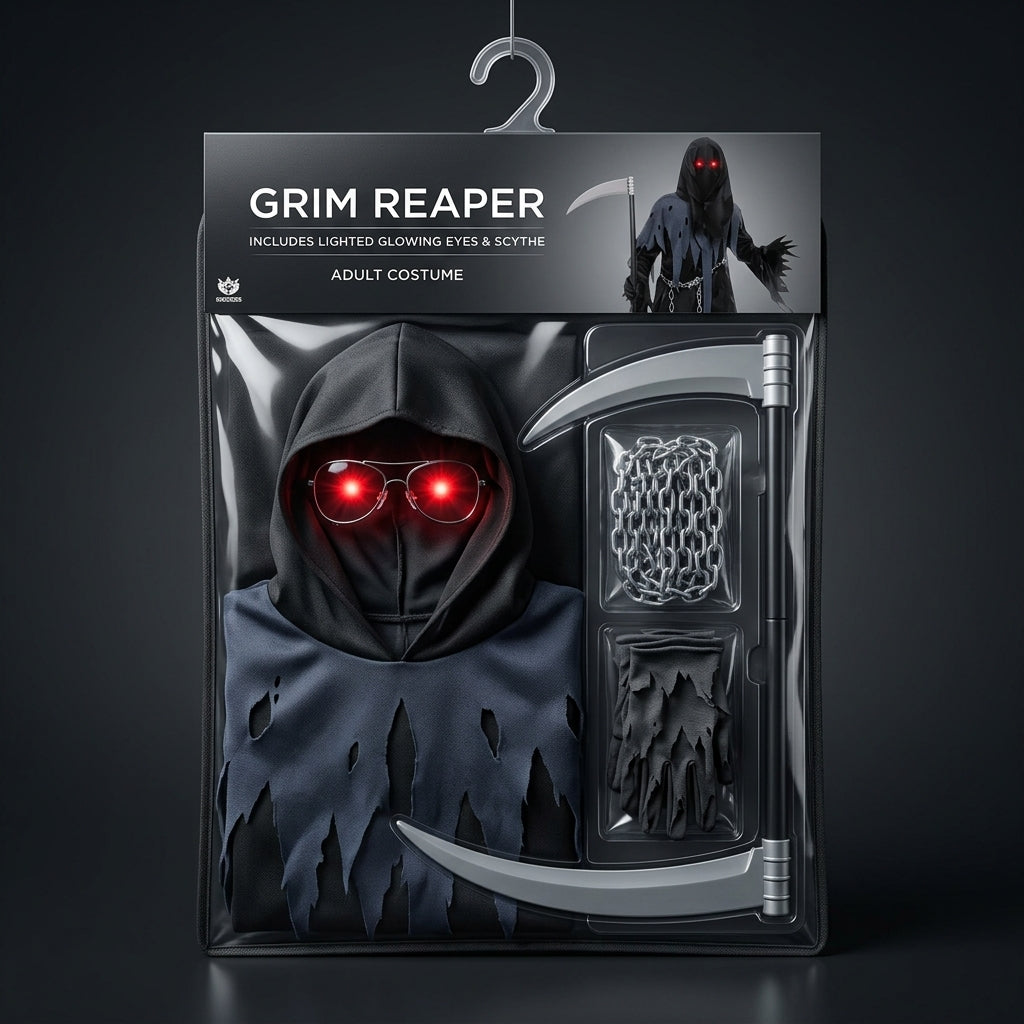 Shadow of Death Grim Reaper Deluxe Retail Garment Bag Packaging