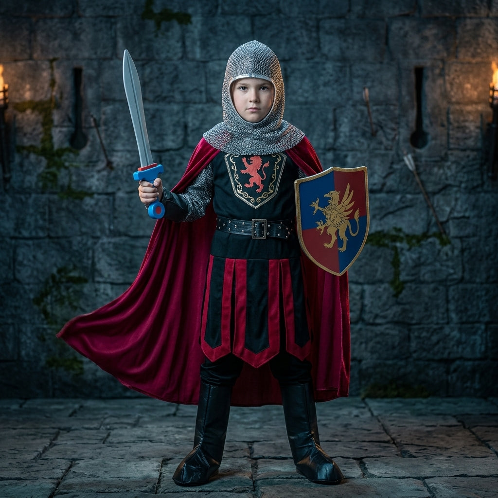 Royal Guardian Kids Medieval Knight 6-Piece Deluxe Costume Set Hero